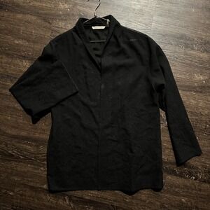 Soft Surroundings Black Lace Topper Cardigan Long‎ Sleeves Cover Up Size L